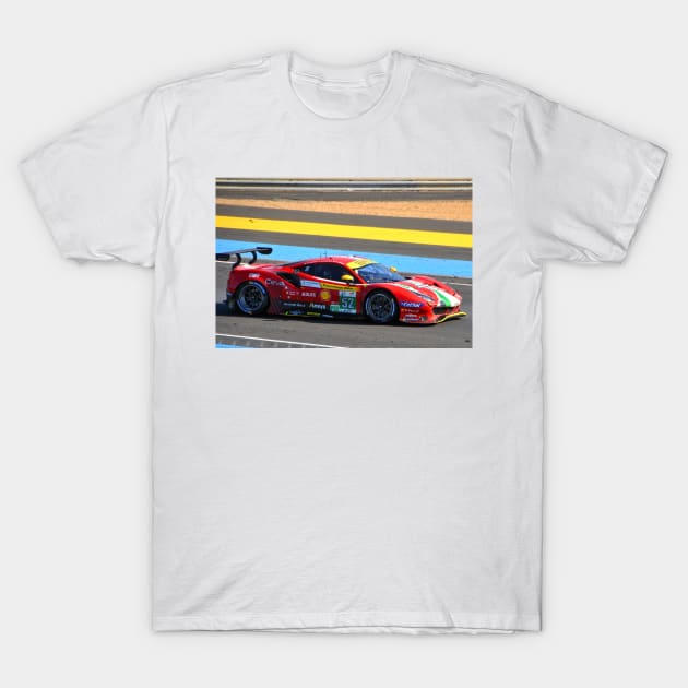 488 GTE EVO 24 Hours of Le Mans 2022 T-Shirt by Andy Evans Photos